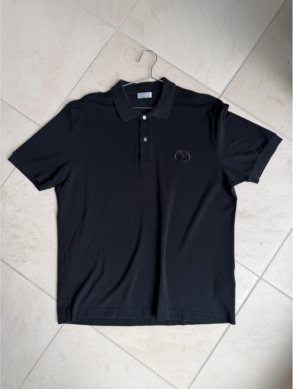 Dior CD Icon Black Pique Polo XXL 013J800A0373 Italy